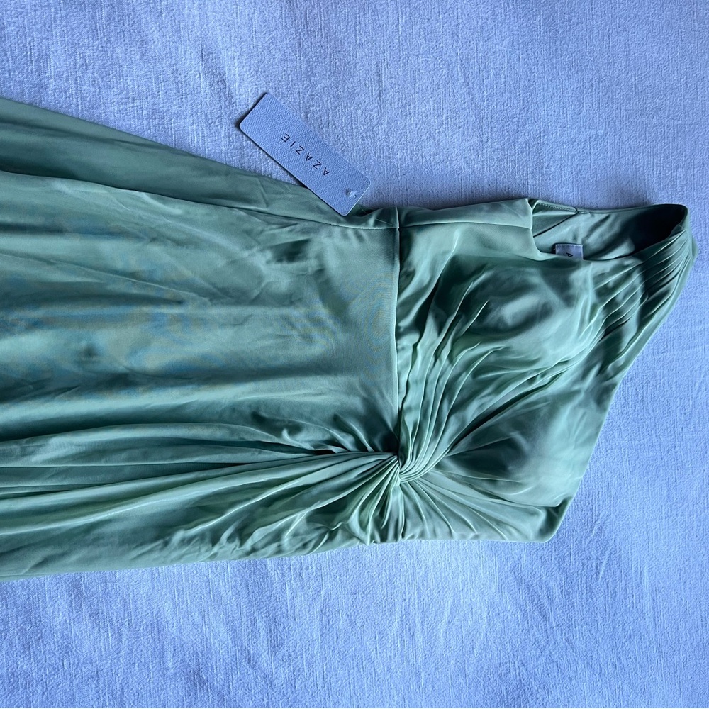 Azazie Dusty Sage Green Dress